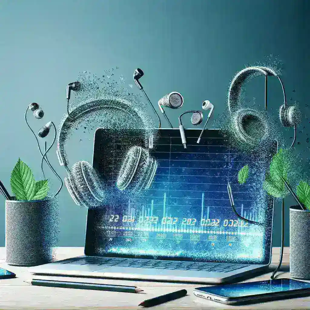 "Biodegradable electronics components displayed on a natural surface, illustrating their eco-friendly design and ability to dissolve after a predetermined lifespan in an article about sustainable technology."