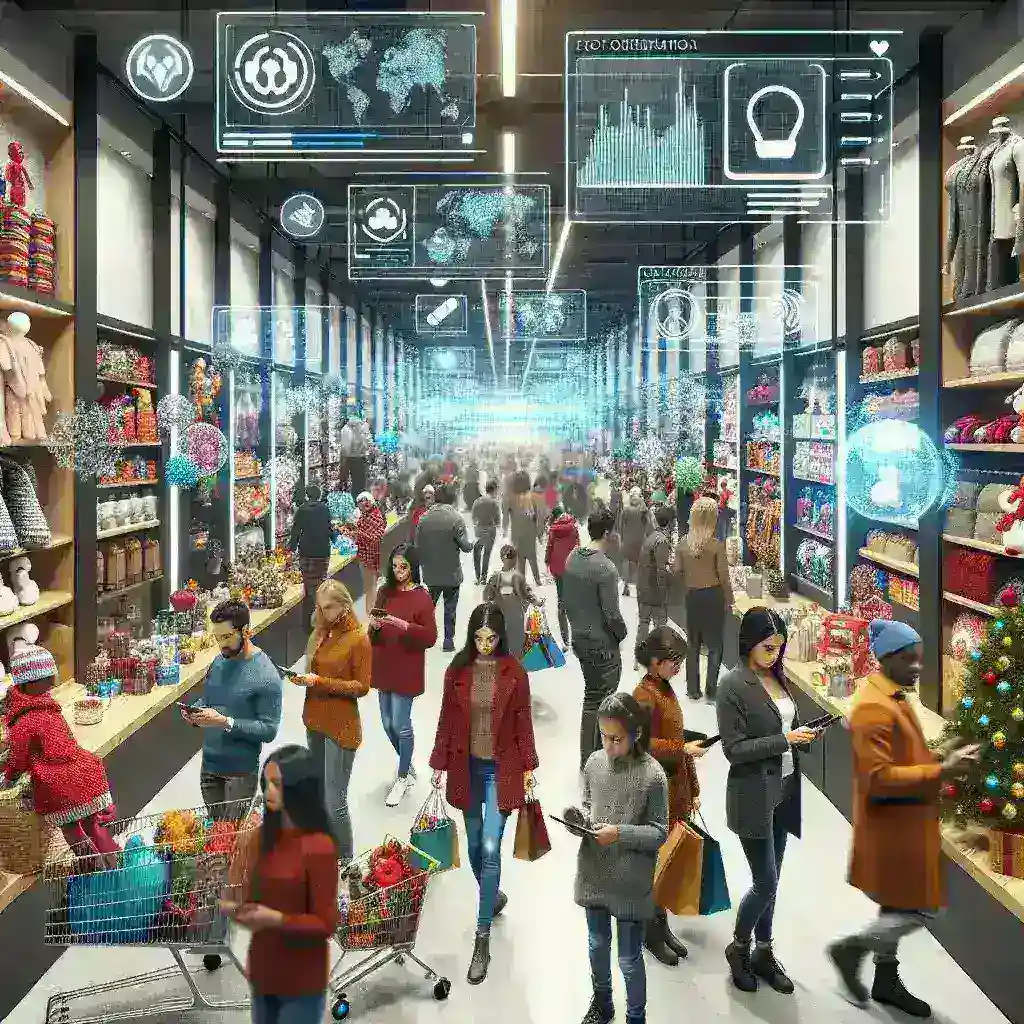 "AI-generated seasonal merchandising campaign visuals featuring trendy products for U.S. consumers, showcasing data-driven marketing strategies and innovative design elements."